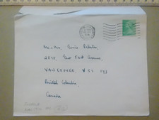 GB Postal History: Nov 1976 SURFACE PPR 6pMachin to Canada - open flap