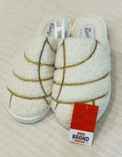 Sz Medium H-E-B Brand Shop CONCHA SLIPPERS Cream (Women 8-9) BAKERY Grocer Store