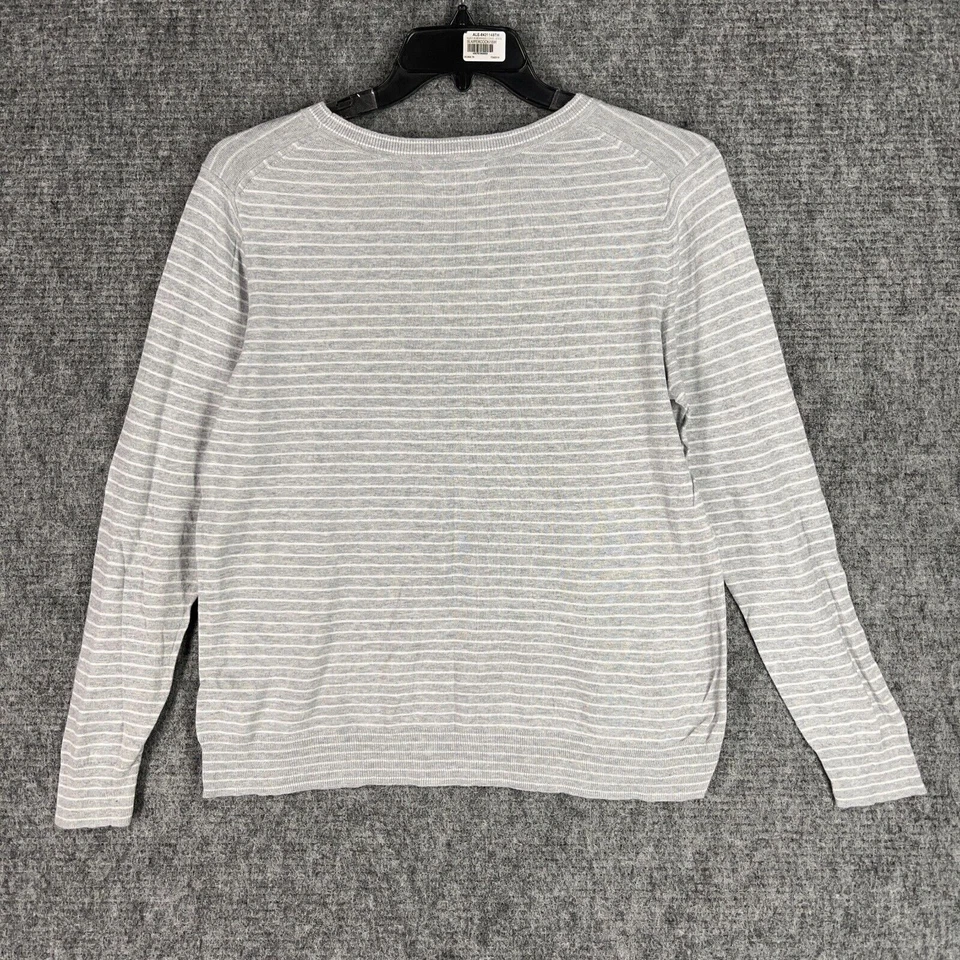 Banana Republic Sweater Womens L Striped Pullover Knit Lightweight minimalist - Image 3 of 4