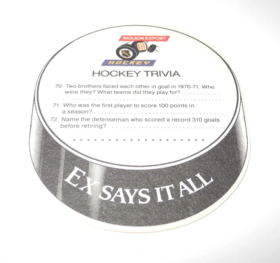 1960's NHL Hockey Trivia Detroit Redwings Souvenir Program Pennant Molson Export - Image 2 of 2