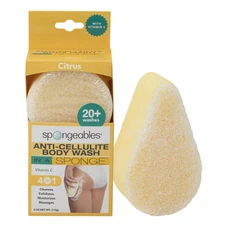 Citrus Bathing Sponge Dual Textured Cellulite Treatment Moisturizing Spa Expe...