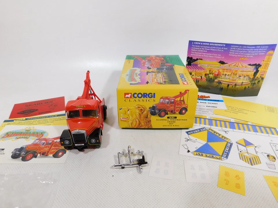 Corgi 1:50 16101 Modello Gru Scammell John Crow Showmans Range TOP+BOX #DN13-1 - Immagine 4 di 4