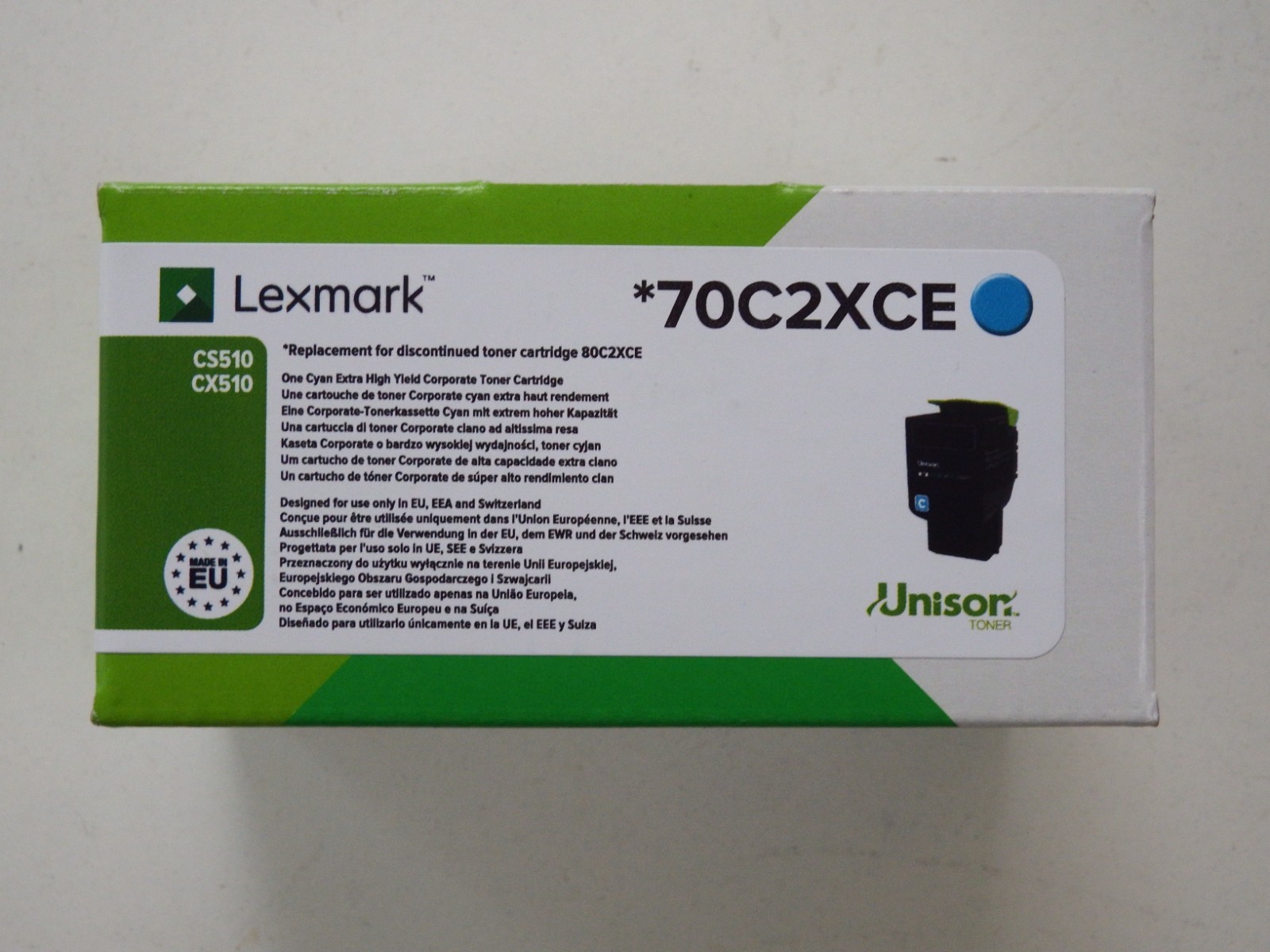 Lexmark 702C2XCE 702XC Extra High Yield Cyan Toner Cartridge for CS510de