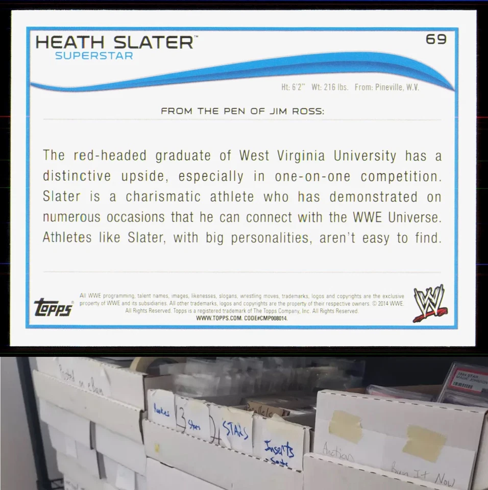 2014 Topps WWE #69 Heath Slater - JL - Image 2 of 2