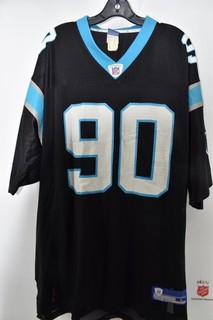 Reebok NFL Carolina Panthers Julius Peppers #90 Jersey Black Mens Size L