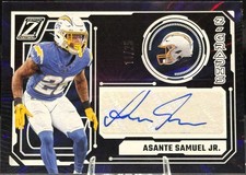 Asante Samuel Jr 2024 Zenith Z-Graphs ZG-ASL Autograph #11/25 RARE Chargers Auto
