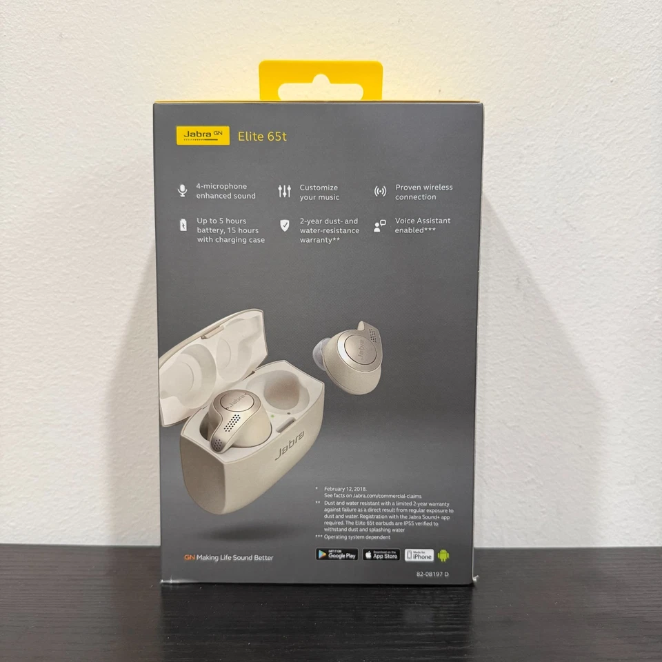 $70 JABRA Elite 65T Gold Beige Ear Buds - Parts Only - Image 3 of 4