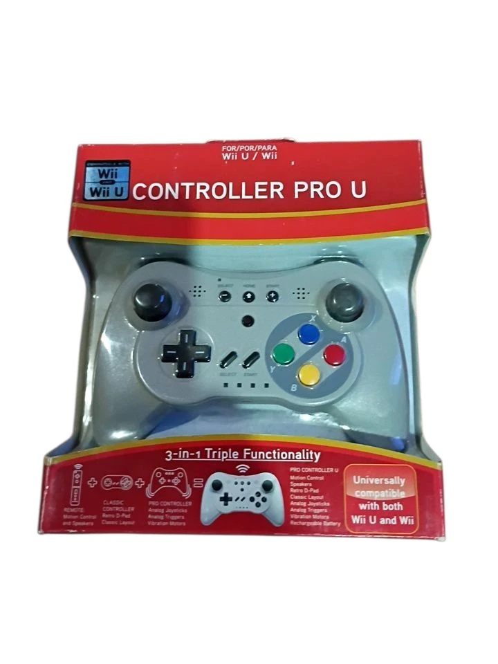 Wireless Pro Controller Game Pad for Nintendo Wii U by Old Skool New - Image 2 of 3
