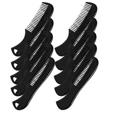 10 piezas peine para barba para hombre negro peine de bolsillo de dientes finos para el cuidado de la barba y el bigote