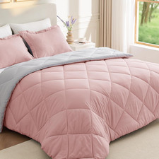 King Size Comforter Set, Ultra Soft Reversible Bedding for All Seasons, 3 Pieces
