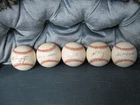 Lot of 5 Baltimore Oriole sweet-spot signed baseballs guaranteed RO-A baseballs