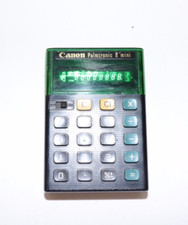 Vintage 70's Canon Palmtronic 8 Mini Calculator Black Green