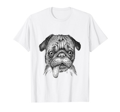 Pug with Tongue Out