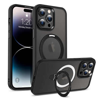 For iPhone 16 Pro Max Plus 15 14 13 12 Mag Safe Case Magnetic Ring Holder Stand