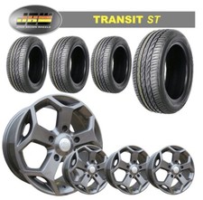 8"x18" JBW TST GUNMETAL WHEELS+TYRES FORD TRANSIT VAN MK6 MK7 MK8 FIT SET 4 