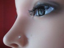 Sterling Silver Nose Stud 2mm Ball End 22 gauge 8mm long Cry shiny