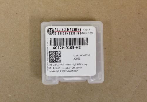 2 AMEC Allied 4C12P-0105-HE Carbide Drill Inserts 1-5/32" Series 2 GEN2 C1 AM300 - Picture 2 of 2