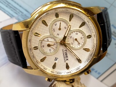 TIMEX CHRONOGRAPH QUARTZ WHITE DIAL TW000Y514-36 MEN FULL