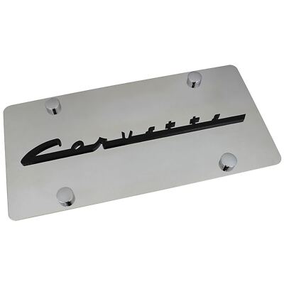 Corvette C1 Stainless Steel License Plate (Chrome)