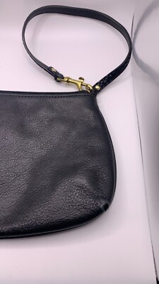 Vintage Coach Black Leather Wristlet - Zippered - Clutch Purse