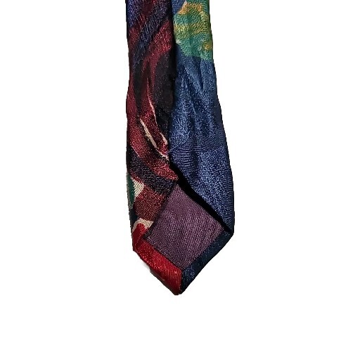 Michelsons of London Silk Necktie Red, Blue, Green Abstract Print 4" X 58" image 5