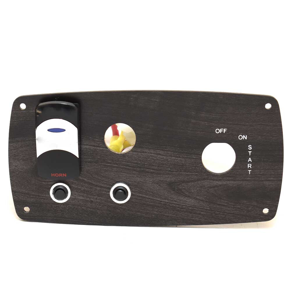 Rinker Boat Dash Panels 2070107 Charcoal Woodgrain Black Silver 3PC