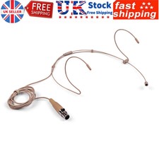 Double Earhook Headset Mic Headworn Microphone For Bodypack Transmitter New P0k0