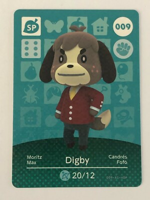 Carte Amiibo Animal Crossing 009 Max / Digby Holo [EUR] - Série 1 - Near Mint