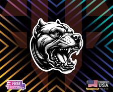 Pitbull Fury Black Laminated Usa La Sticker Decal Car 5yr Vinyl Free Gift