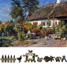 Wooden Jigsaw Puzzle for Adults by FoxSmartBox - 400 Pieces - A Cottage Garden