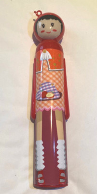 DOLL UMBRELLA Red Folding w Hard Case Girl Japan Lady High Quality NIB Rain Sun