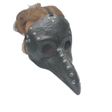 Plague Doctor Mask Halloween Costume Bird Long Nose Beak PU Leather Steampunk