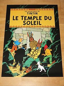 Tintin Tim Und Struppi Poster Le Temple De Soleil Der Sonnentempel Plakat Ebay