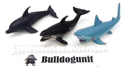 Lot Whale Hammerhead Shark Swordfish Figure Toy Figurine Ocean 