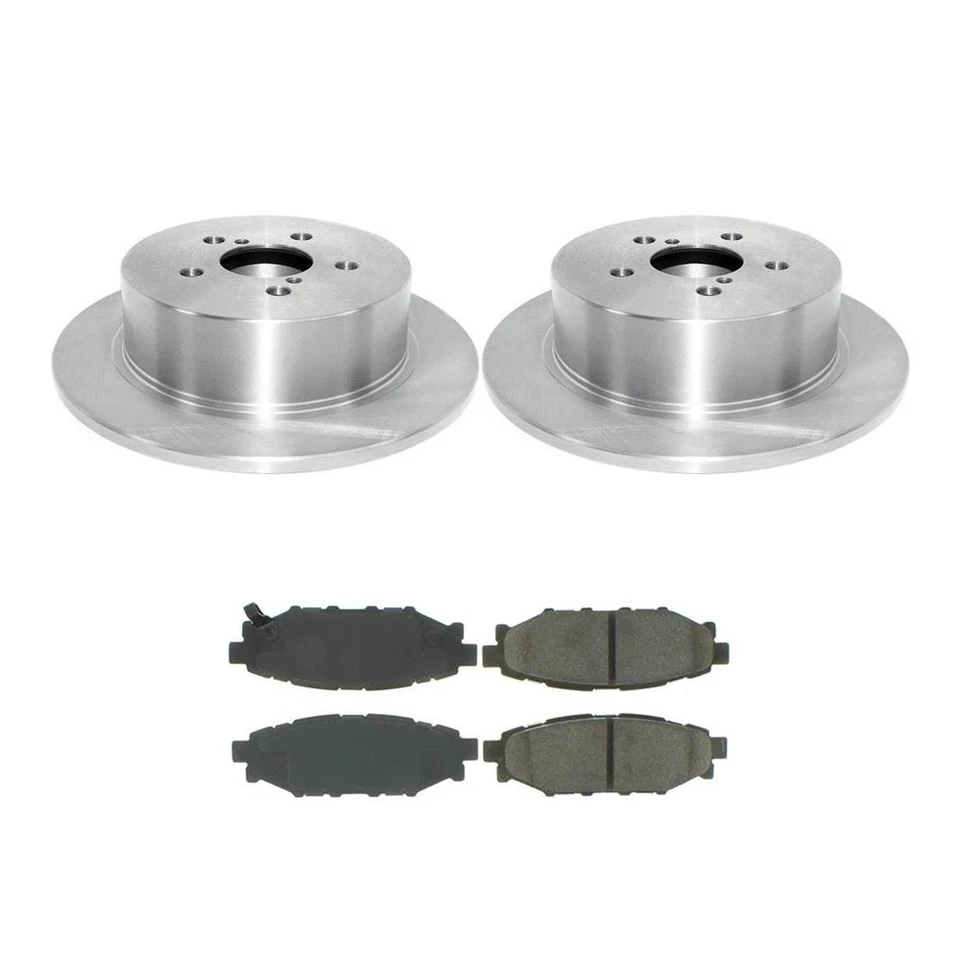 Rotores de freio traseiros e pastilhas de freio metálicas para Subaru Outback 2005-2009 PZ - Imagem 2 de 4