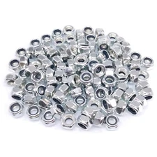 500x M5 x 0.8mm Self-Locking Nylon Insert Hex Nuts Zinc plated Carbon Steel