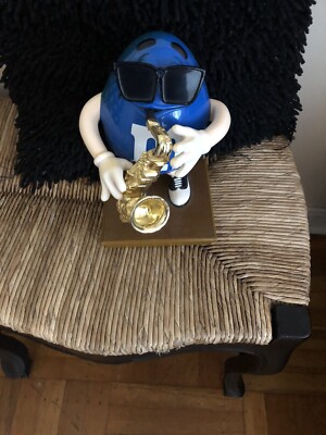 VTG 1993 Limited Edit Mars M&M Blues Cafe Jazz Saxophone Player Candy Dispenser