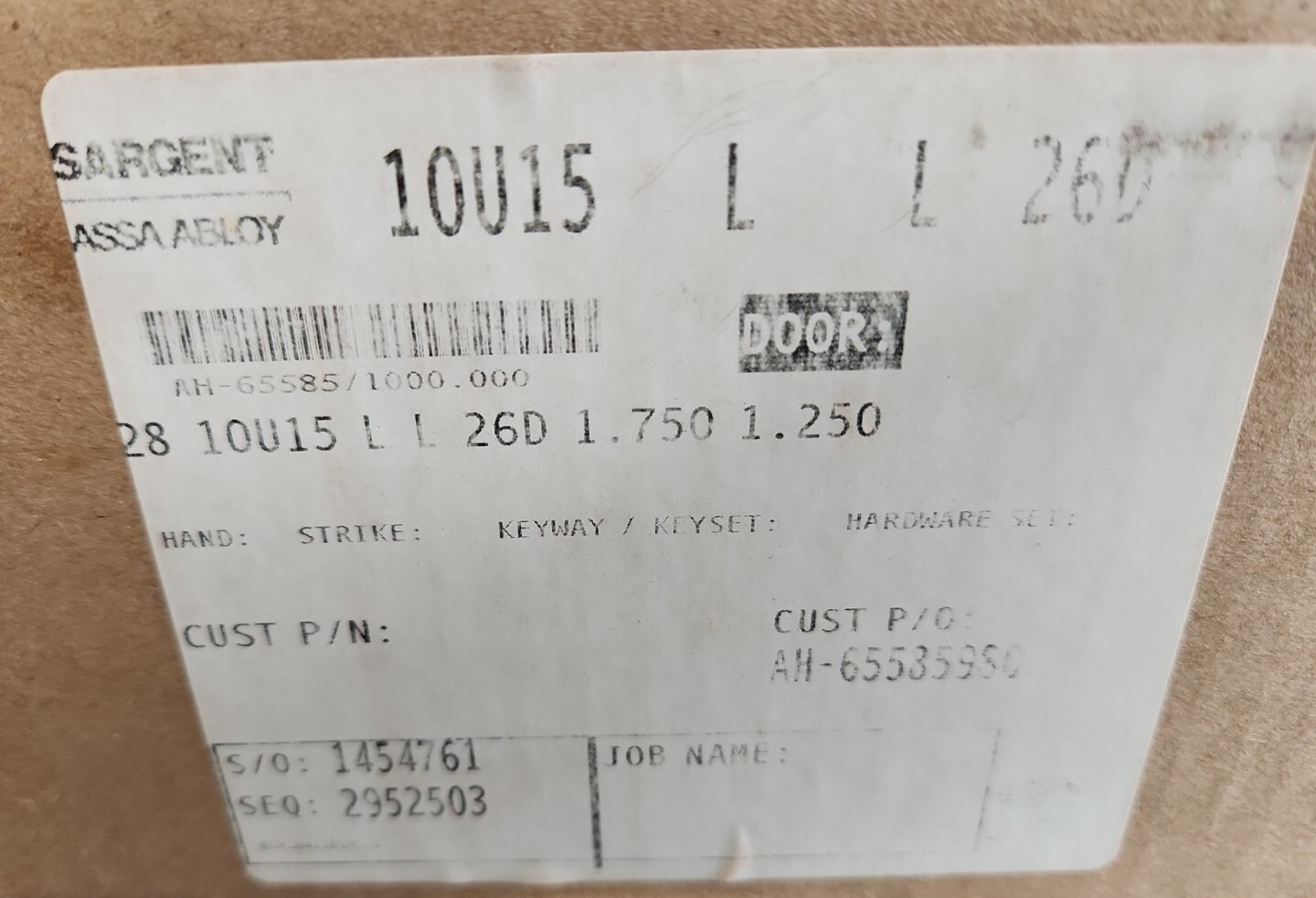 🆕️ Sargent 10U15 Door Handle LP Passage Cylindrical Lock ⚡️🇺🇸 SHIP