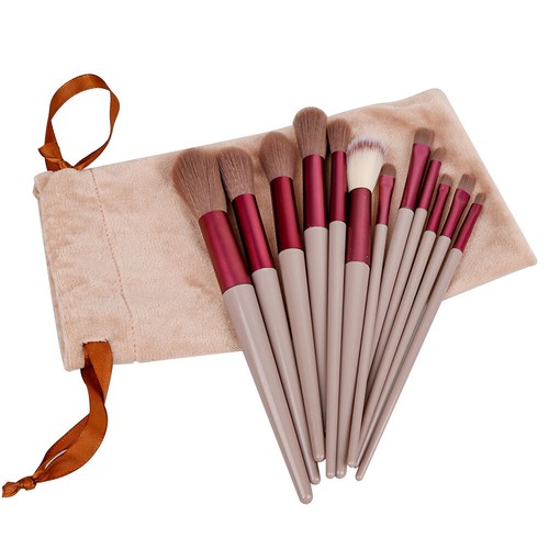 13PCS Professional Make Up Brush Set Cosmetic Makeup Brushes with Drawstring Bag - Picture 12 of 16