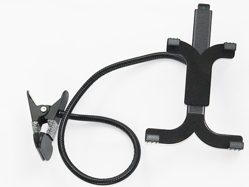 New 360 Rotation Mini Tablet Holder, Metal Gooseneck Arm & Metal Clip-On - 第 10/16 張圖片