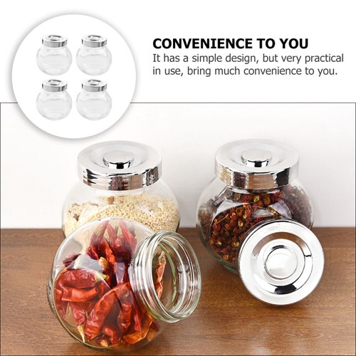 8 Pcs Coffee Sugar Jar Glass Storage Jar Glass Tea Jar Sealed Food ventes exceptionnelles Canister