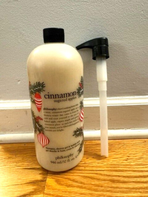 Philosophy ''Cinnamon Sugared Apples'' Shampoo Shower & Bubble Bath 32 oz + PUMP