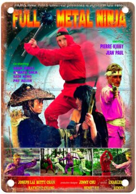 Full Metal Ninja Vintage Movie Poster Old Retro Look Metal Sign MP1694