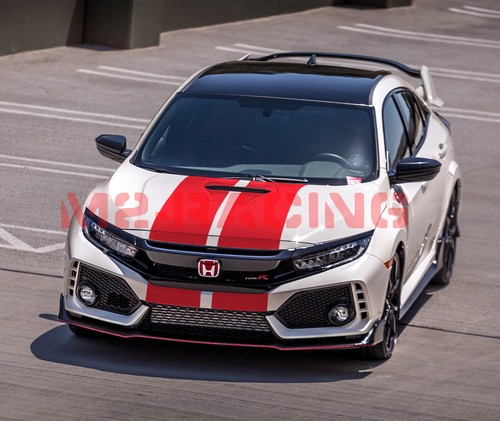Matte Color Racing Stripes Vinyl Wrap Sticker For Honda Civic Stripe ...