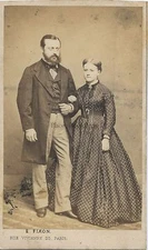 E. FIXON Paris Un couple Second Empire Cdv Vintage albumine ca 1860