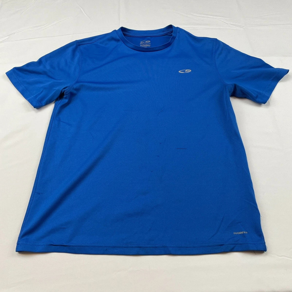 Champion Duo Dry Mens Medium Blue Athletic T-Shirt Activewear Gym