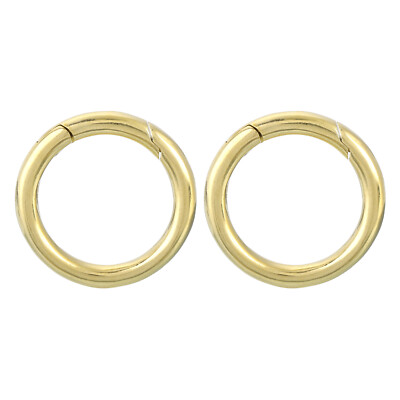 2 Stück Metall-Feder-O-Ringe 24mm, Messing-Feder-Schlüsselring-Schnallen