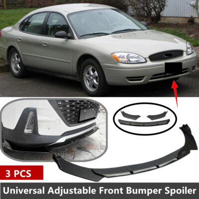 Add-on Universal Fit For 2000-2007 Ford Taurus Front Lip Spoiler Splitter Black