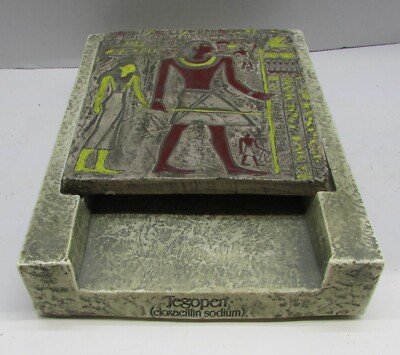 Vintage Rare Pharm Promo Tegopen Egypt Egyptian Hidden Notepad Holder/Hanger B7