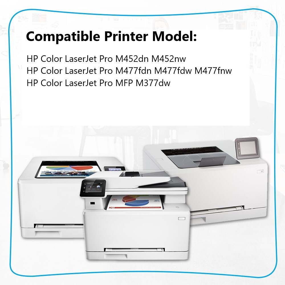 4 XXL Toner für HP 410A Color LaserJet Pro MFP M477fnw M477fdn M477fdw M452dw